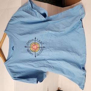 Life is Good Women's sz XXXL Courage Love gratitude t shirt blue compass crew